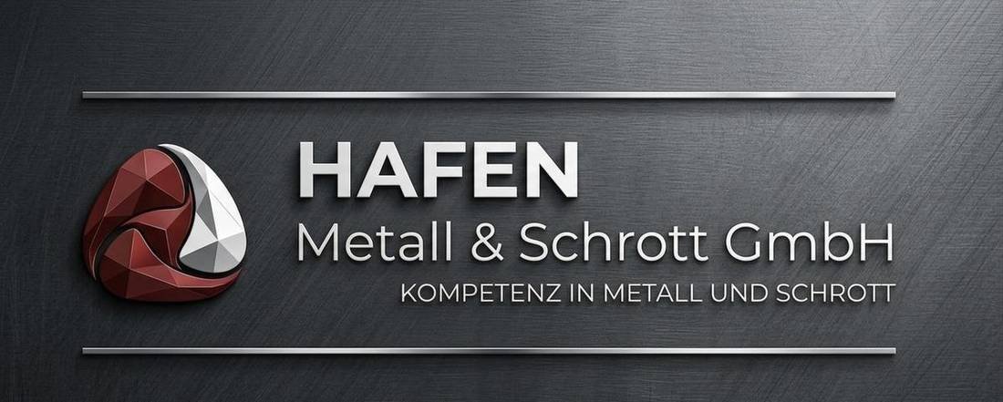Firmenschild der HAFEN Metall & Schrott GmbH – Kompetenz in Metall und Schrott